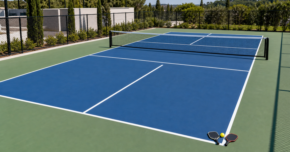 Terrain de pickleball : dimensions, lignes et différences avec un court de tennis